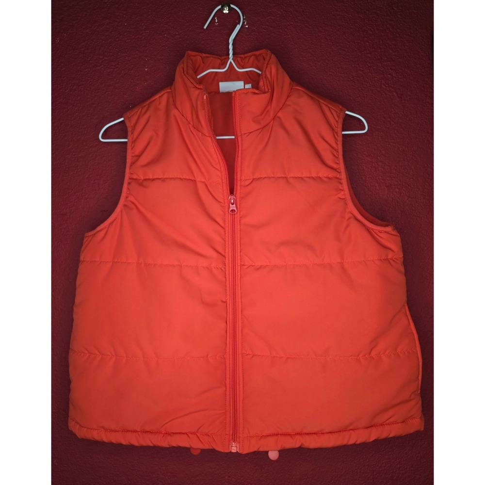 Cabana by Crown Ivy Orange Quilted Puffer Vest Size S